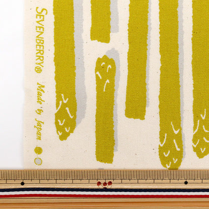 [Quantity starting from 5] Fabric 『Oxford Asparagus striped yellow green 850552-1-3"
