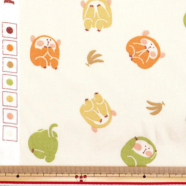 [Quantity starting from 5] Fabric "JAPAN Print 2 Mizarui Wazaru Kikazaru Beige 142-1358-B3"