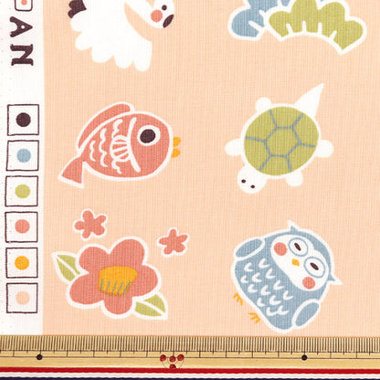[Quantity starting from 5] Fabric "JAPAN PRINT 2 Happy Pink 142-1358-C1"