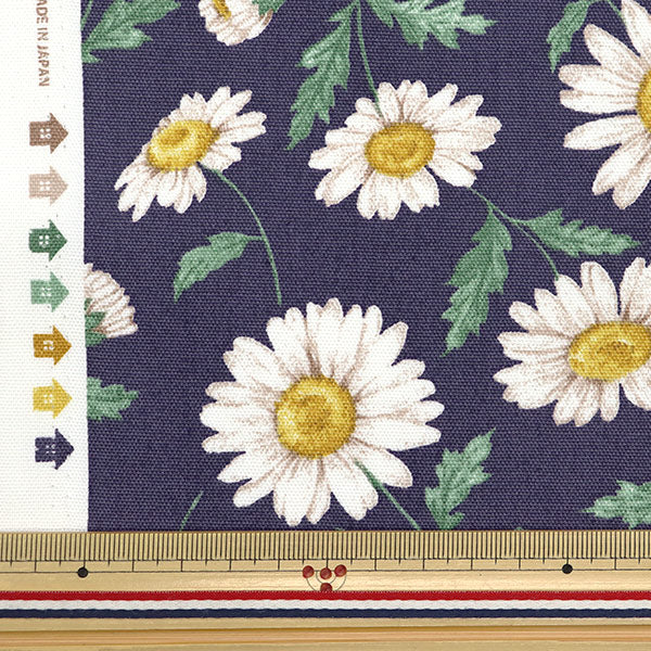 [数量从5开始] 织物 "勒离开花园 牛津布 雏菊海军142-1359-A3"