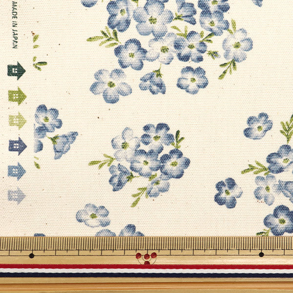 [数量从5开始] 织物 "勒离开花园 牛津布 Nemophila Kinari 142-1359-B1"