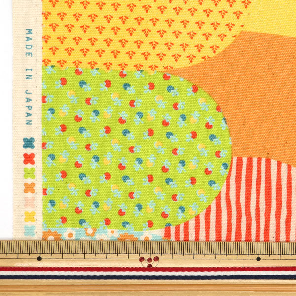 [Quantity starting from 5] Fabric "Hanauta Oxford Sunny Marine Fish Pattern in the Sea Natural 142-1357-D1"
