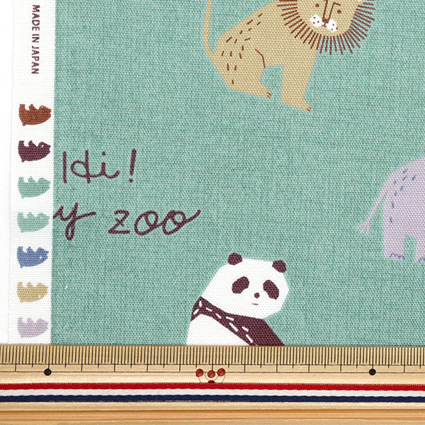 [Quantity starting from 5] Fabric 『Oxford Hi! My Zoo Animal Blue 142-1360-C2BL"