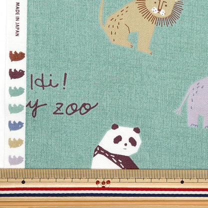 [Quantity starting from 5] Fabric 『Oxford Hi! My Zoo Animal Blue 142-1360-C2BL"