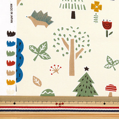 [Quantity starting from 5] Fabric 『Oxford Hi! My Zoo Forest Natural 142-1360-D1NA"
