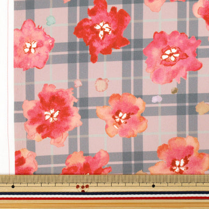 [Quantity starting from 5] Fabric "Watercolor inkjet print red 150-1669-A-3"