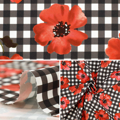 [Quantity starting from 5] Fabric "Watercolor inkjet print red 150-1669-B-1"