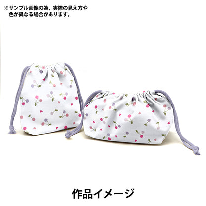 [From quantity 5] Fabric 『Sheeting Favorite Series Cherry Heart Off White Pink MOWF-157owp"
