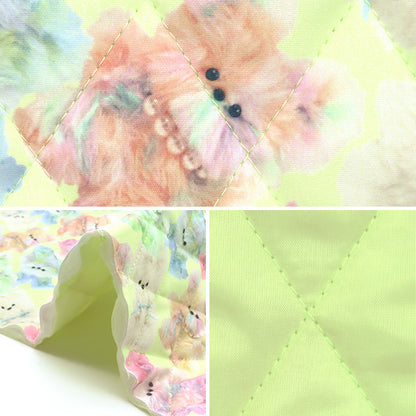 织物 "imadokikids被子剪布 大约60厘米x 100厘米彩虹动物黄色IMAF-21QC-y" KIYOHARA