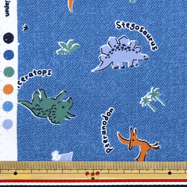[From quantity 5] Fabric 『Oxford Favorite Series Innocent Dinaso Blue MOWF-159bl"
