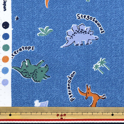 [From quantity 5] Fabric 『Oxford Favorite Series Innocent Dinaso Blue MOWF-159bl"