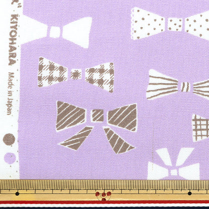 [From quantity 5] Fabric 『Oxford Favorite Series Milky Ribbon Purple MOWF-160-PP"