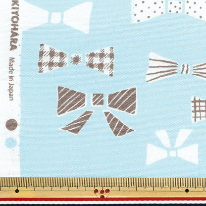 [From quantity 5] Fabric 『Oxford Favorite Series Milky Ribbon Blue MOWF-160-BL"