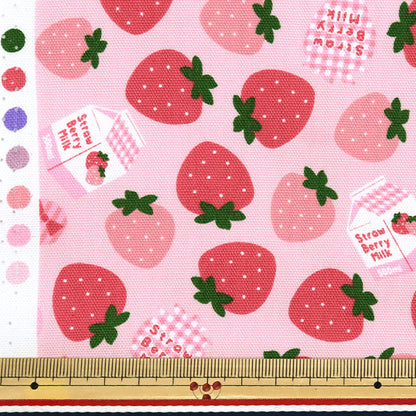 [From quantity 5] Fabric 『Oxford Favorite Series Strawberry Milk Pink MOWF-161-P"