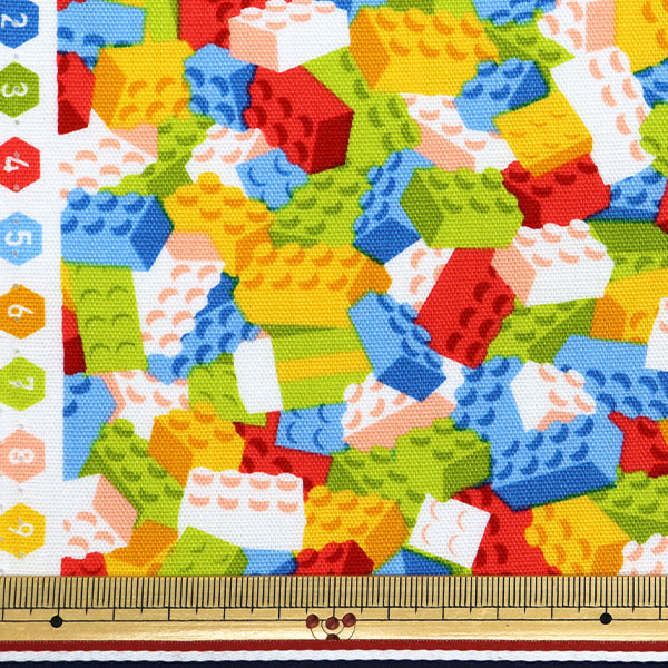 [Quantity starting from 5] Fabric "NaniCore Series" Oxford Water-repellent block hide and seek light multi NNF-16LMT"