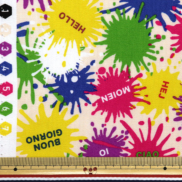 [Quantity starting from 5] Fabric "NaniCore Series" Oxford Water-repellent Painting World Off-White NNF-18OW"