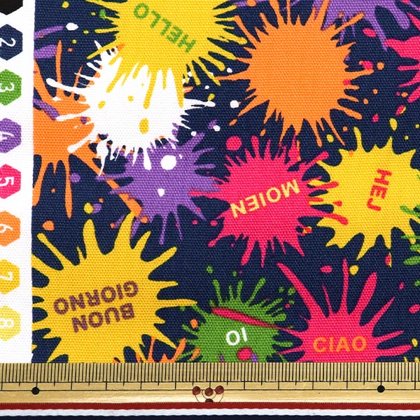 [Quantity starting from 5] Fabric "NaniCore Series" Oxford Water-repellent Painting World Navy NNF-18NV"