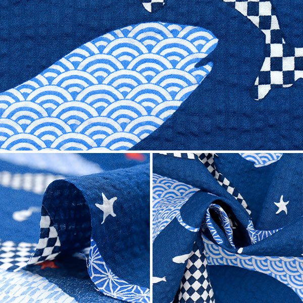 [Quantity starting from 5] Fabric "Ripple Favorite Series Sea Creatures Navy MOWR-32-NV" KIYOHARA
