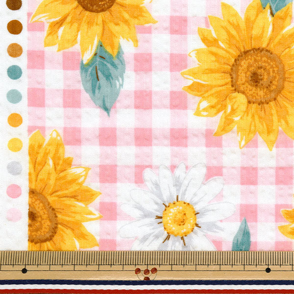 [Quantity starting from 5] Fabric "Ripple Favorite Series Lattice Flower Pink MOWR-35-P" KIYOHARA