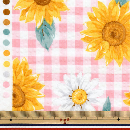 [Quantity starting from 5] Fabric "Ripple Favorite Series Lattice Flower Pink MOWR-35-P" KIYOHARA