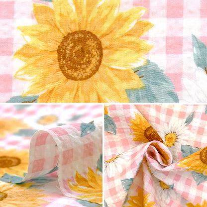 [Quantity starting from 5] Fabric "Ripple Favorite Series Lattice Flower Pink MOWR-35-P" KIYOHARA
