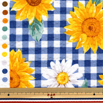 [Quantity starting from 5] Fabric "Ripple Favorite Series Lattice Flower Blue MOWR-35-BL" KIYOHARA