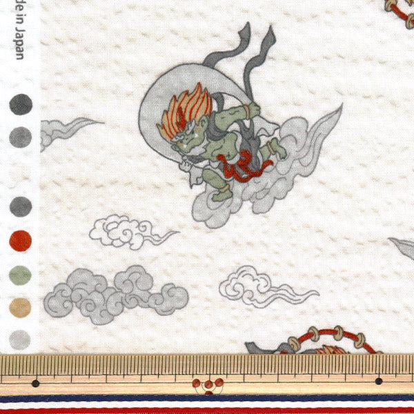 [Quantity starting from 5] Fabric "Ripple Favorite Series Wind God Thunder God Off White MOWR-33-OW"
