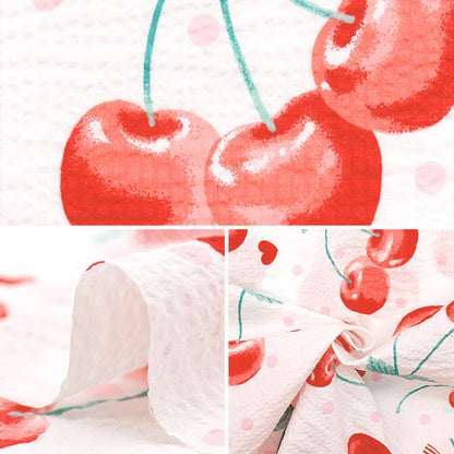 [Quantity starting from 5] Fabric "Ripple Favorite Series Cherry Dot Off-White MOWR-36-OW" KIYOHARA