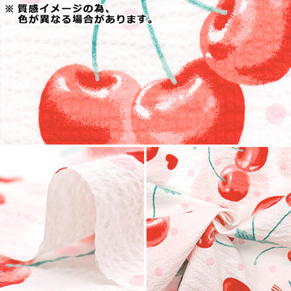 [Quantity starting from 5] Fabric "Ripple Favorite Series Cherry Dot Blue MOWR-36-BL" KIYOHARA