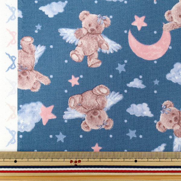 [Quantity starting from 5] Fabric "Classical Modern" Oxford Angel Bear Navy CMOF-80NV"