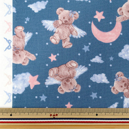 [Quantity starting from 5] Fabric "Classical Modern" Oxford Angel Bear Navy CMOF-80NV"