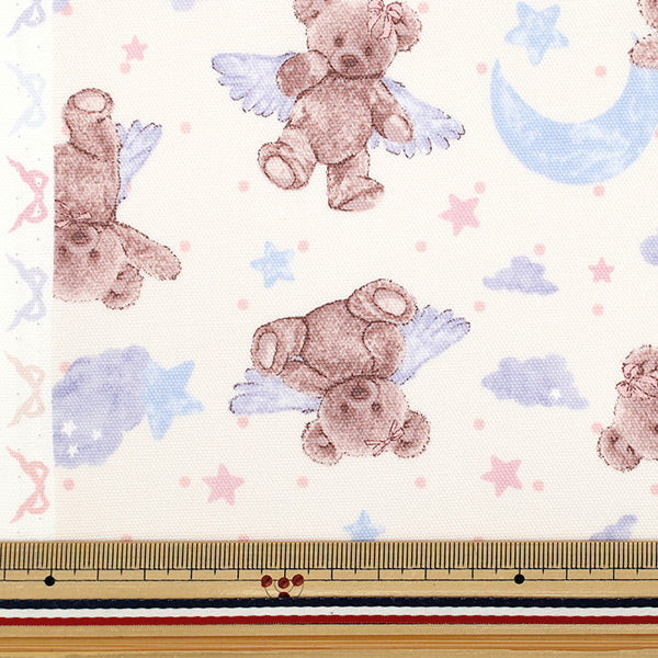 [Quantity starting from 5] Fabric "Classical Modern" Oxford Angel Bear Ivory CMOF-80IV"