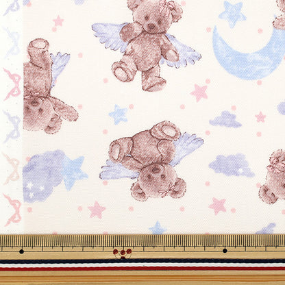 [Quantity starting from 5] Fabric "Classical Modern" Oxford Angel Bear Ivory CMOF-80IV"