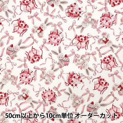 [Quantity starting from 5] Fabric "Classical Modern" Oxford RabbitRibbon Ivory CMOF-81IV"