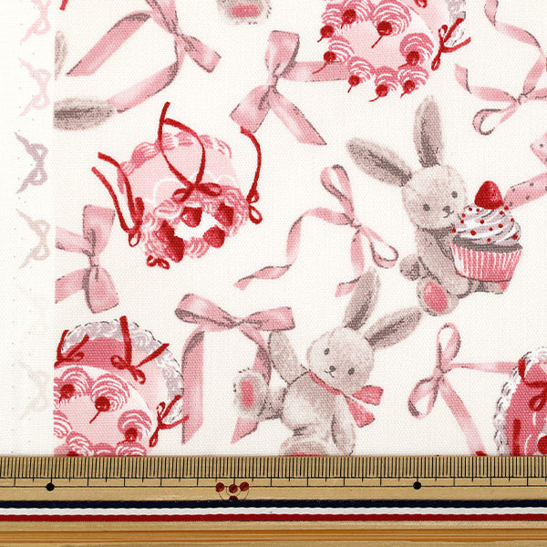 [Quantity starting from 5] Fabric "Classical Modern" Oxford RabbitRibbon Ivory CMOF-81IV"