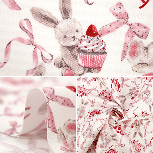 [Quantity starting from 5] Fabric "Classical Modern" Oxford RabbitRibbon Ivory CMOF-81IV"