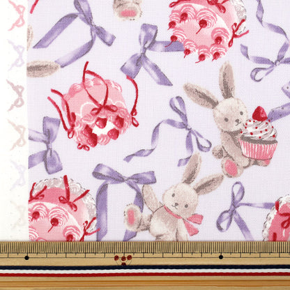 [Quantity starting from 5] Fabric "Classical Modern" Oxford RabbitRibbon Purple CMOF-81V"