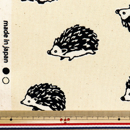 [Quantity starting from 5] Fabric 『OxfordPrinted Hari Mouse Kinari 38135-2A"