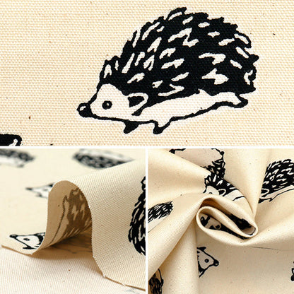 [Quantity starting from 5] Fabric 『OxfordPrinted Hari Mouse Kinari 38135-2A"