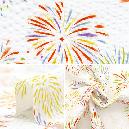 [Quantity starting from 5] Fabric "Ripple Fireworks White 38145-1A-WH"
