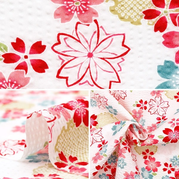 [Quantity starting from 5] Fabric "Ripple Mosquito-proof Cherry Blossom White BB38145-3A-WH"