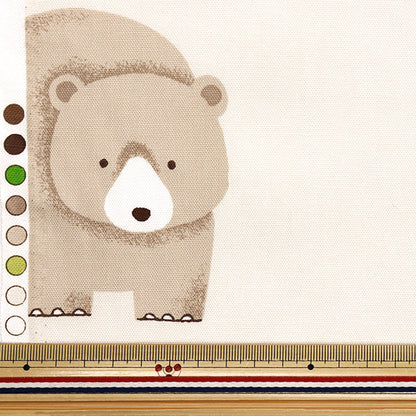 [Quantity starting from 5] Fabric "CB Print Animal Bear Beige 7104-1A"