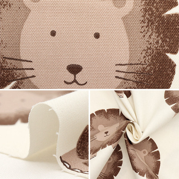 [Quantity starting from 5] Fabric "CB Print Animal Lion Beige 7104-2A"