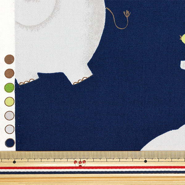[Quantity starting from 5] Fabric "CB Print Animal Elephant Navy 7104-3D"