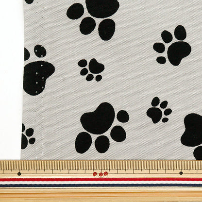 [Quantity starting from 5] Fabric 『Oxford Footprint Gray 280-D-GY"