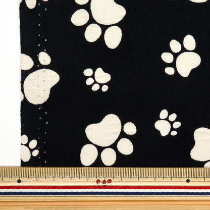 [Quantity starting from 5] Fabric 『Oxford Footprint Black 280-F-BK"