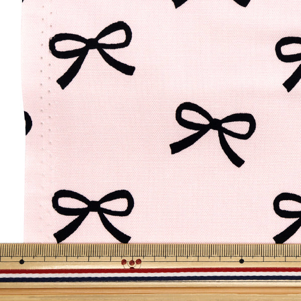 [Quantity starting from 5] Fabric 『Oxford RibbonPink pattern 331-C-PI"