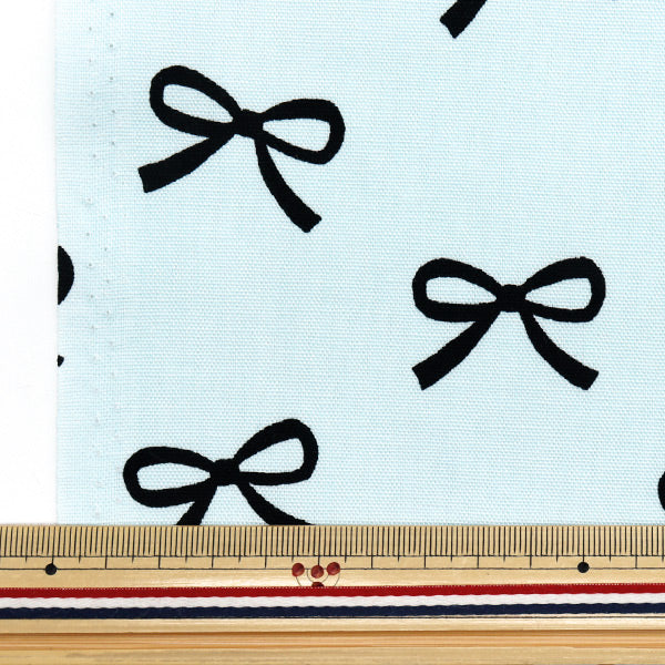 [Quantity starting from 5] Fabric 『Oxford RibbonPattern Blue 331-D-BL"