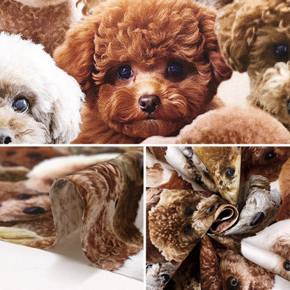[From quantity 5] Fabric 『SheetingInk Jet Print Toy Poodle KOM-004"