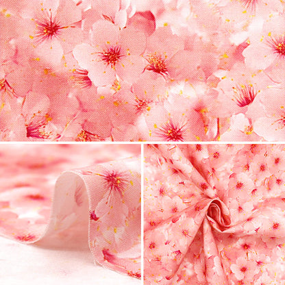 [Quantity starting from 5] Fabric 『Sheeting Inkjet Print Sakura KOM-013"